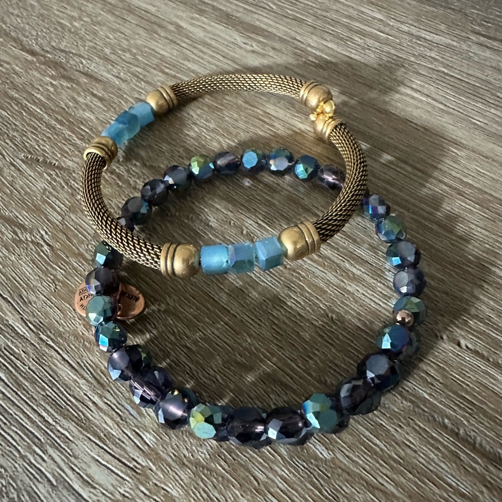 Alex and Ani blue beaded set